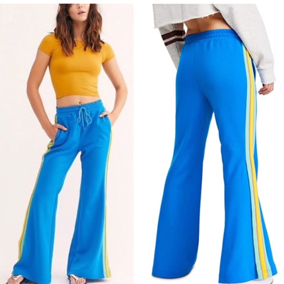 FREE PEOPLE Shes A Rainbow Flare Jogger Trackpant - Picture 2 of 9